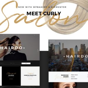 Curly-A Stylish WordPress Theme for Hairdressers and Hair Salons