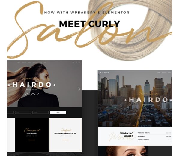 Curly-A Stylish WordPress Theme for Hairdressers and Hair Salons