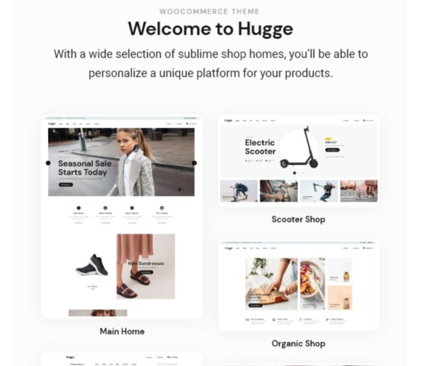 Hugge-Elementor WooCommerce WordPress Theme